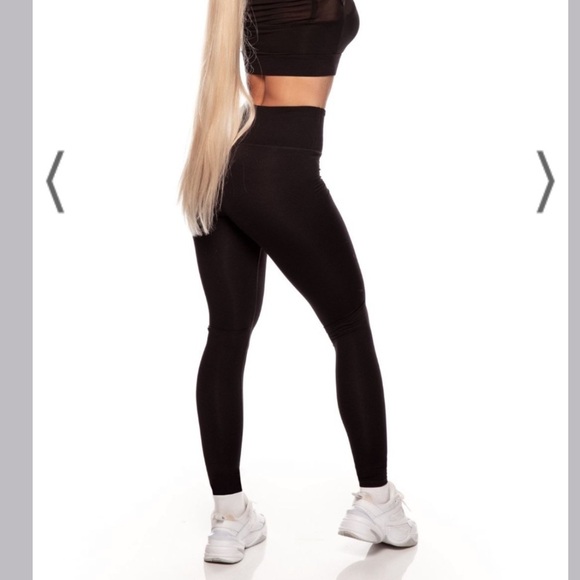 SASKI COLLECTION high waisted black leggings  size XS - Picture 3 of 12